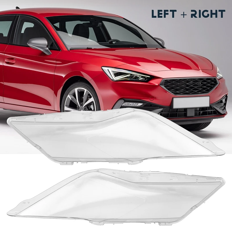 Per Seat Leon 2013-2018 coprifaro per auto lente faro Shell paralume in Plexiglass paralume trasparente