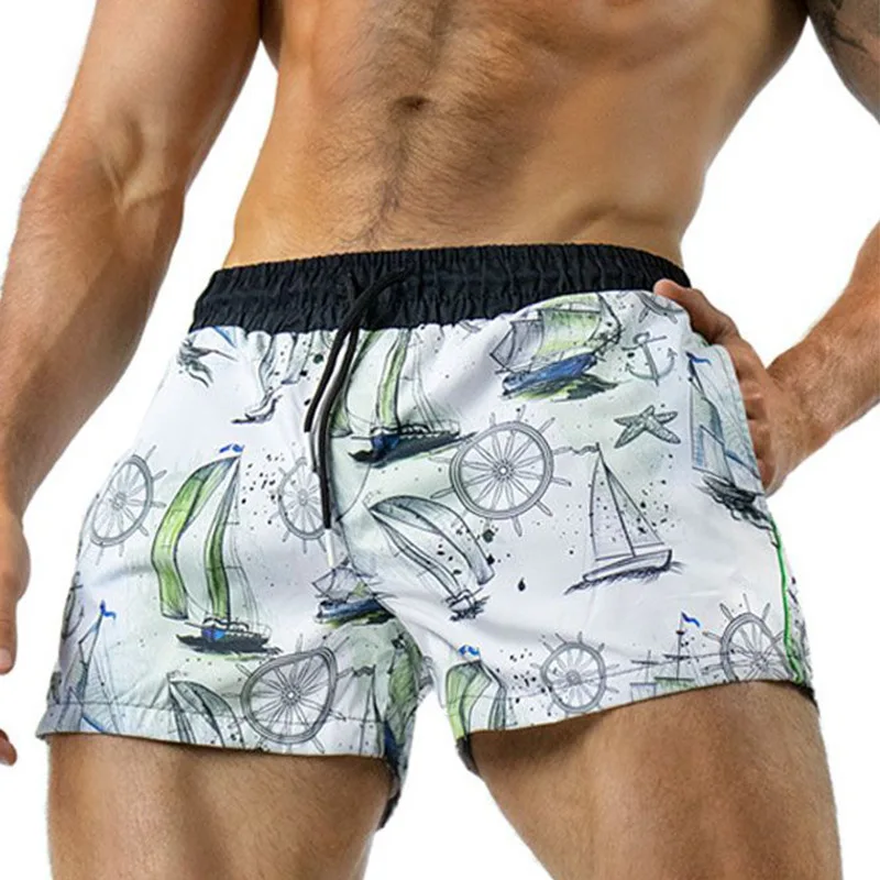 Men Sports Shorts Light Breathable Quick-Drying Camouflage Woven European And American Size Three-Point Summer Shorts