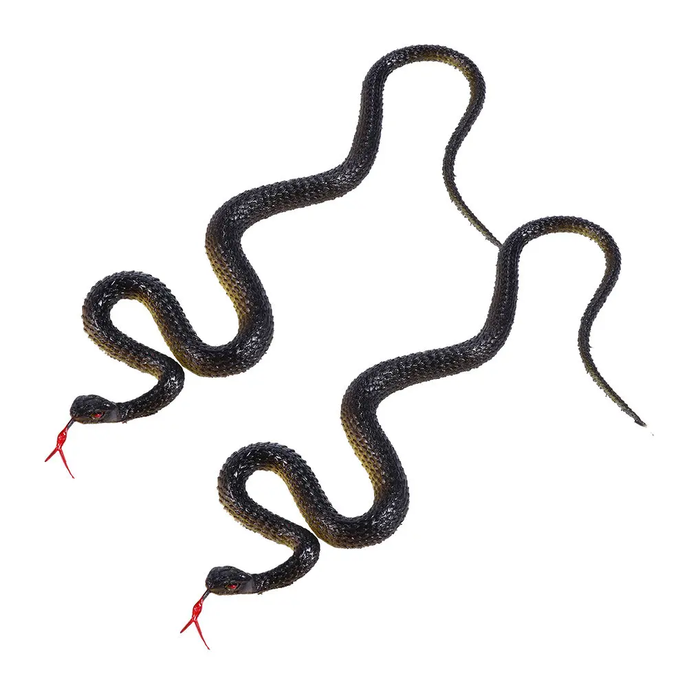 

2Pcs Lifelike Simulation Snake Ornament for Haunted House Party Prank Garden Decor Desktop Plant Pot Decoration Realistic Snake