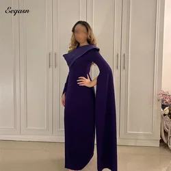 Mermaid Customized Wedding Party Dress Dark Purple Ankle Length Saudi Arabia Dresses for Special Occasions Evening Woman Gala