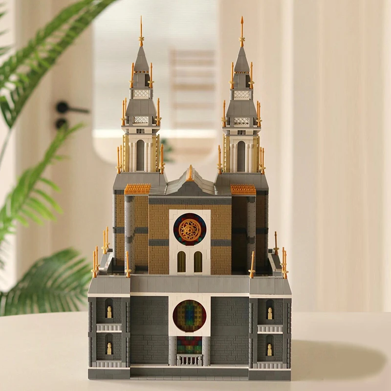 Nuova chiesa creativa di Shenghe a Pechino Building Blocks City Street View Modello di architettura Micro assemblaggio Mattoni Giocattoli Regalo per adulti