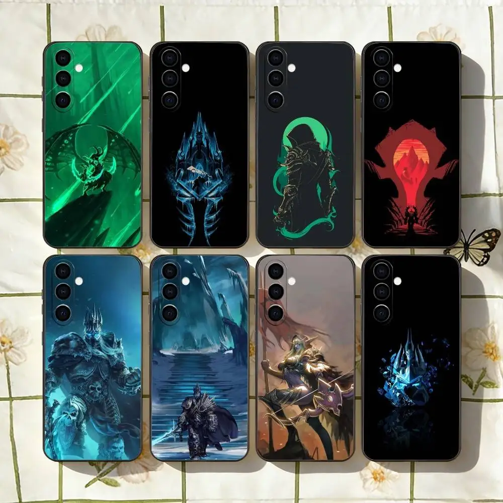Game W-World of W-Warcraft Phone Case For Samsung Galaxy A73,A72,A71,A70,A53,A52,A51,Soft Silicone Black Cover Gift