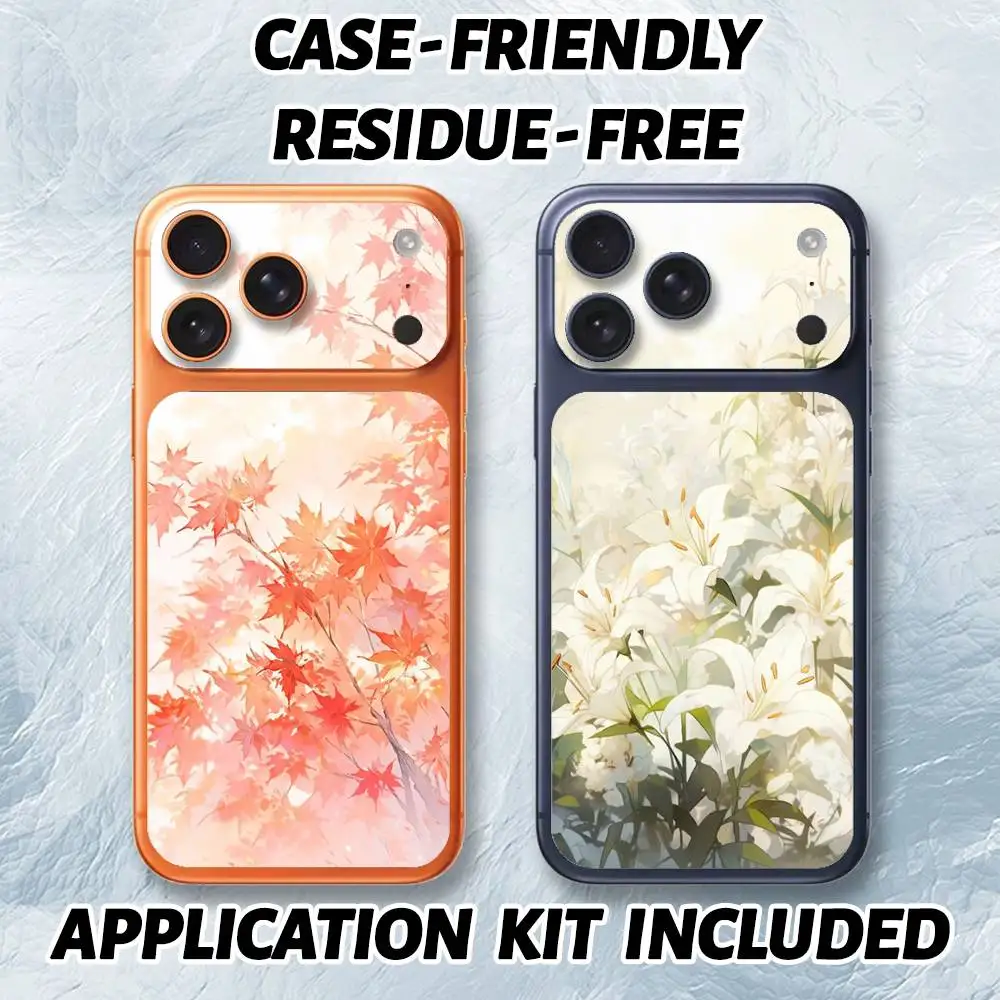 

Maple Lily Osmanthus Sycamore Sticker UV Film for iPhone 17 Pro 17 ProMax Protective Sticker