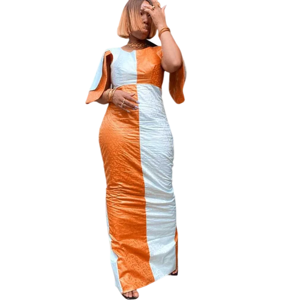 

Bazan printed robe, traditional ceremonial attire, elegant formal attire for celebratory occasions