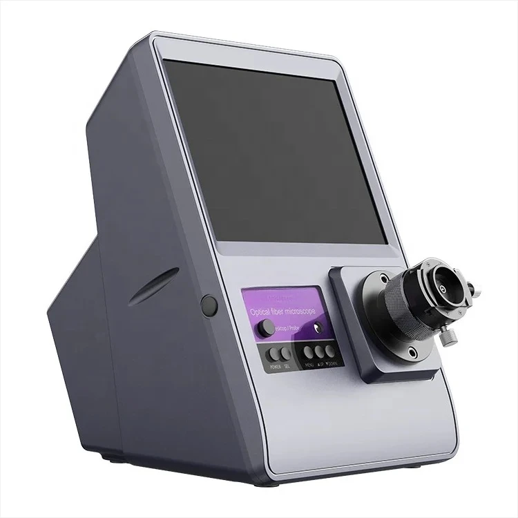 Fiber Optic Inspection Microscope 200/400X Desktop Fiber Optic Endface Scope FM100C+ With 8