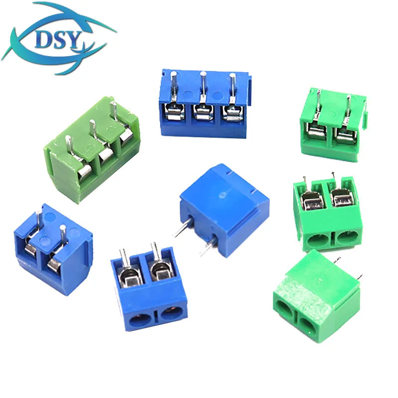 10PCS KF301 2P 3P 4P 2Pin 3Pin 4-Pin PCB Terminal Block Connector Pitch 5.0mm Screw PCB Terminal Blocks Connector Assortment Kit