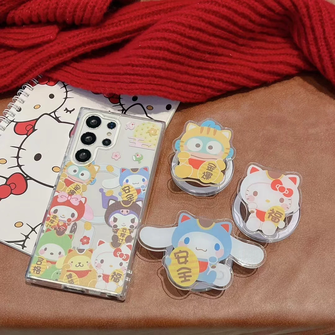 Kitty Cinnamoroll Maneki Neko Case For Samsung Galaxy S22 S23 S24 S25 Ultra Plus Magnetic Wireless Charging Magsafe Phone Cover