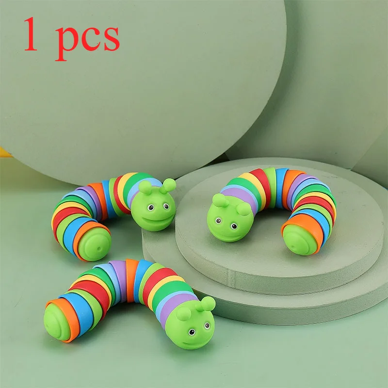 Sensory Fidget Worm Toys Relief Anti-ansia Caterpillar Slug Fidget Toys for Kids rilassante Crawling Slug Toys antistress