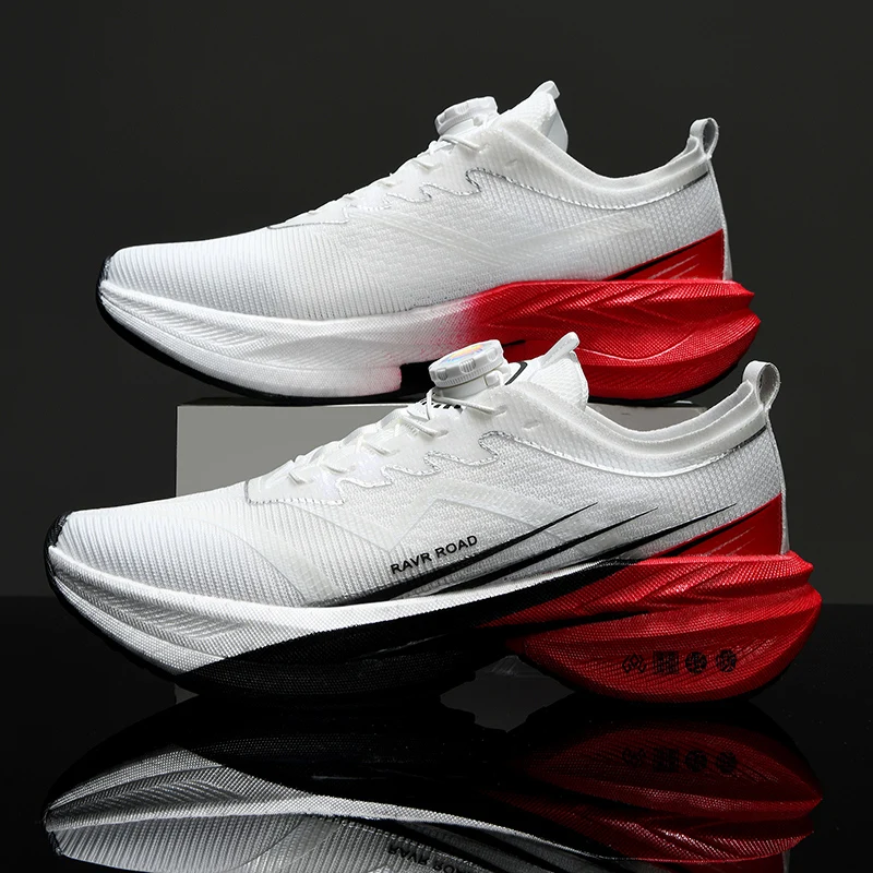 

Speciality Carbon Plate Sports Running Shoes Marathon Air Cushion Men Breathable Lightweight Women Comfortable Nonskid Sneakers