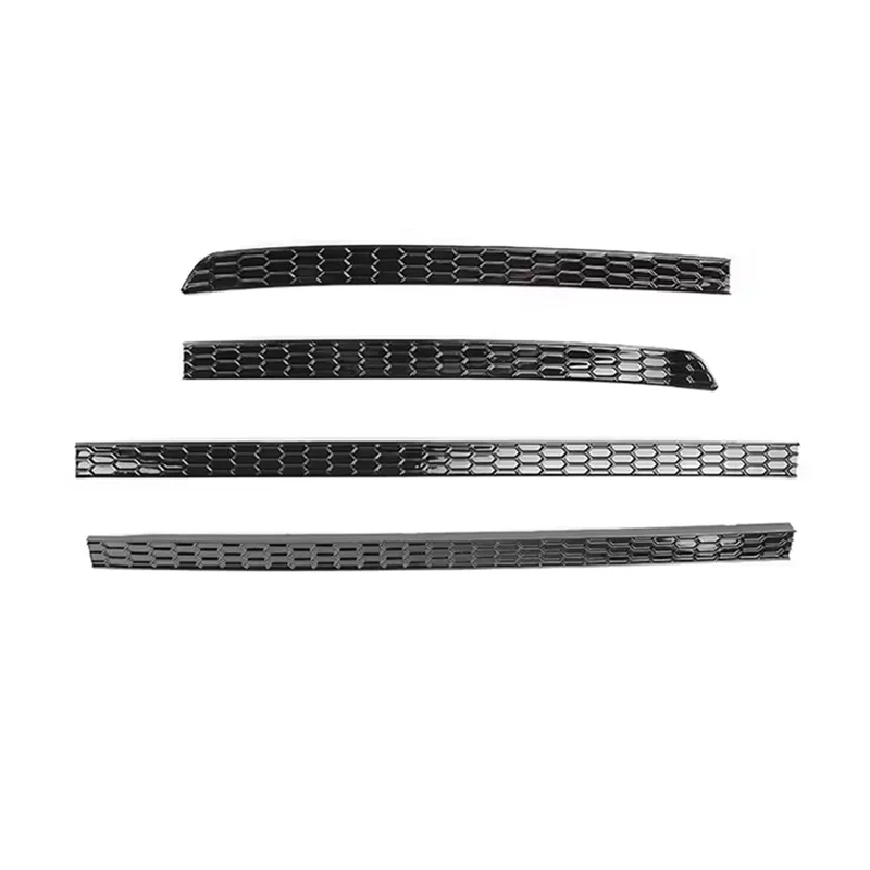 

A77Q-Car Auto Accessories Rear Bumper Fog Light Lamp Cover Trims Honeycomb Style ABS Black For VW Tiguan R-Line 2022 2023