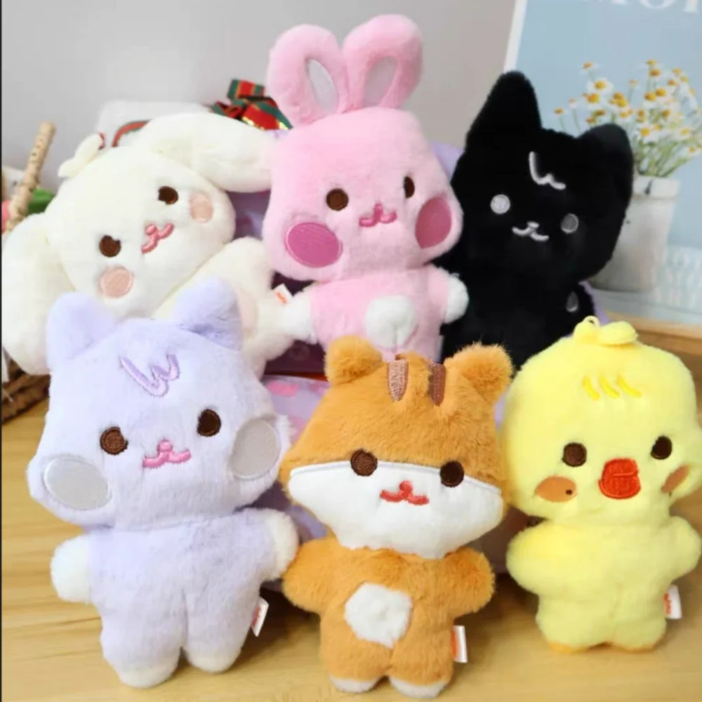 8pcs Kpop 10cm Ateez Aniteez Cute Plushies Keychain Hongjoong Seonghwa Yunho Yeosang San Mingi Wooyoung Keyring Bag Accessories