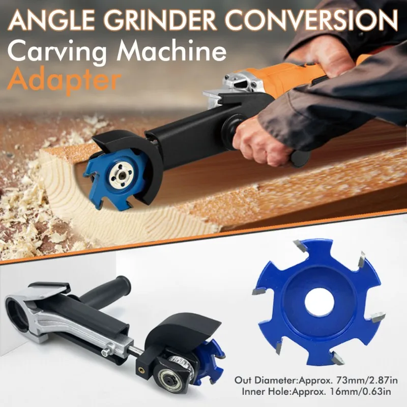 Angle Grinder to Engraver Converter M10 M14 Adapter, Grooving Carving Drilling Conversion Tool for Woodworking