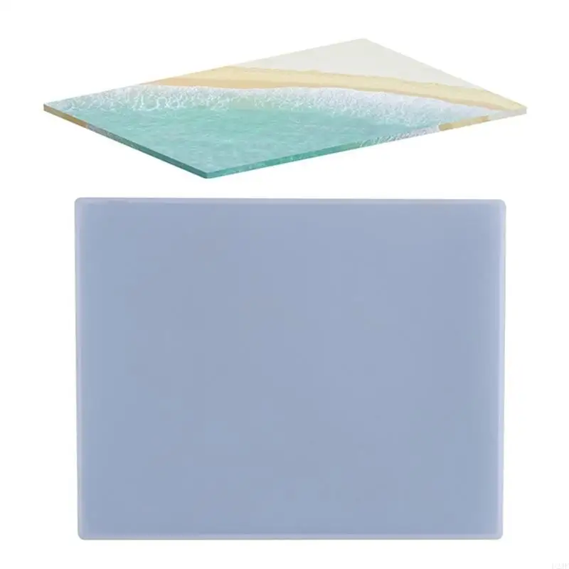 Rectangle Serving Board Crystal Epoxy Resin Mold Tray Silicone Mould DIY Crafts Fruit Dish Cup Mat Decor Mold