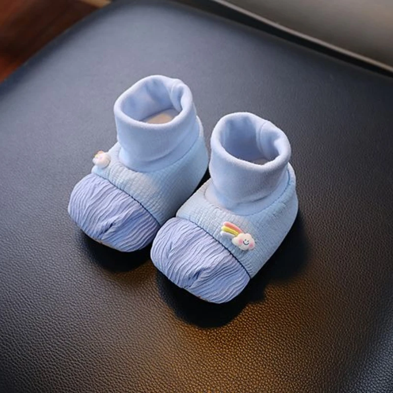 Soft Soled Baby Shoes Non Slip Spring Autumn Thin Crawler Shoes For 0-15 Months Crawling Walking Stay Put Foot Covers