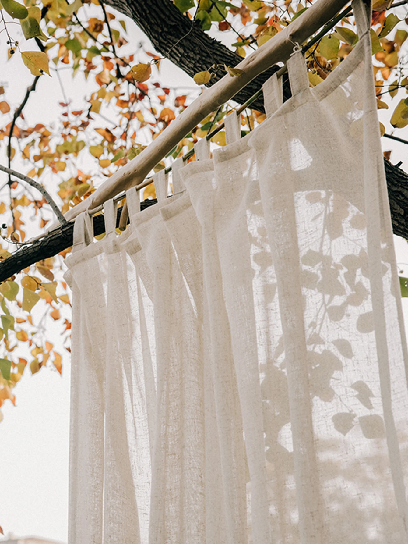 Japanese style wooden style linen bedroom, homestay, tea house, living room curtains