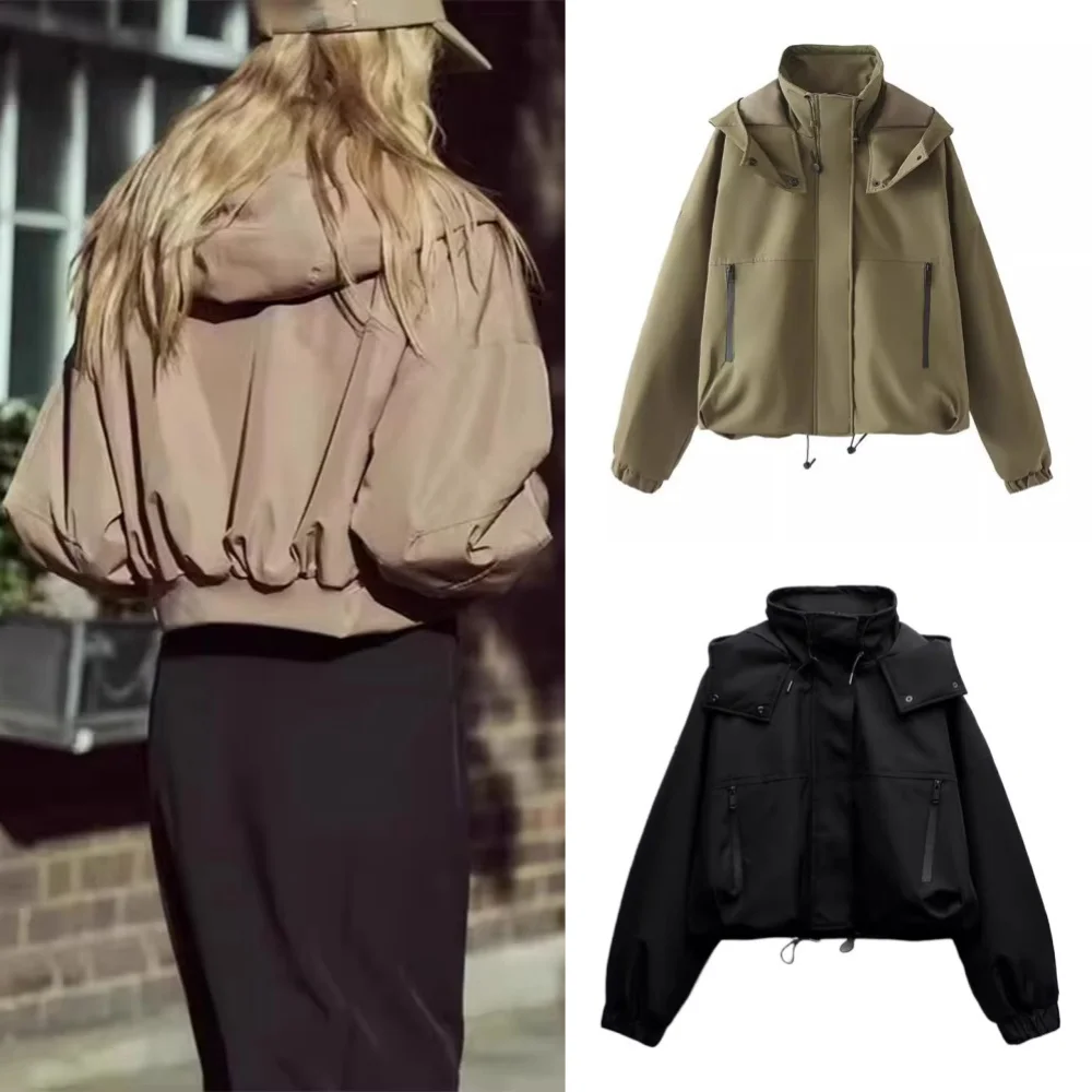 2024 Spring and Autumn New Women's Fashion and Elegance Fashionable Classic Hooded Short Jacket Coat