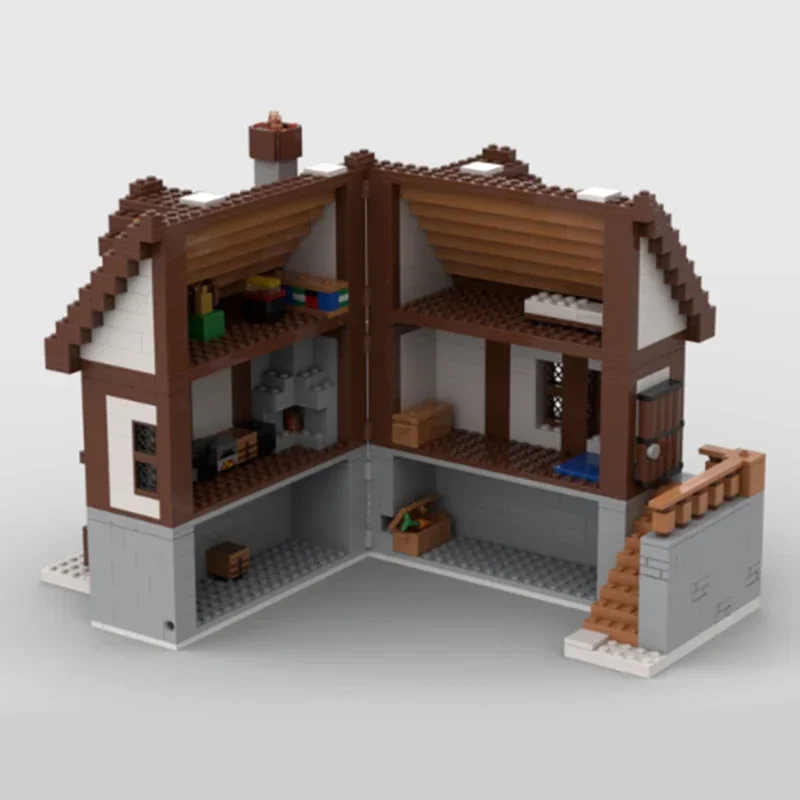 Modelo de juego de aventura Popular, ladrillos de construcción Moc, tecnología de Casa de píxeles, bloques modulares, regalos, juguetes de Navidad, conjuntos DIY de montaje