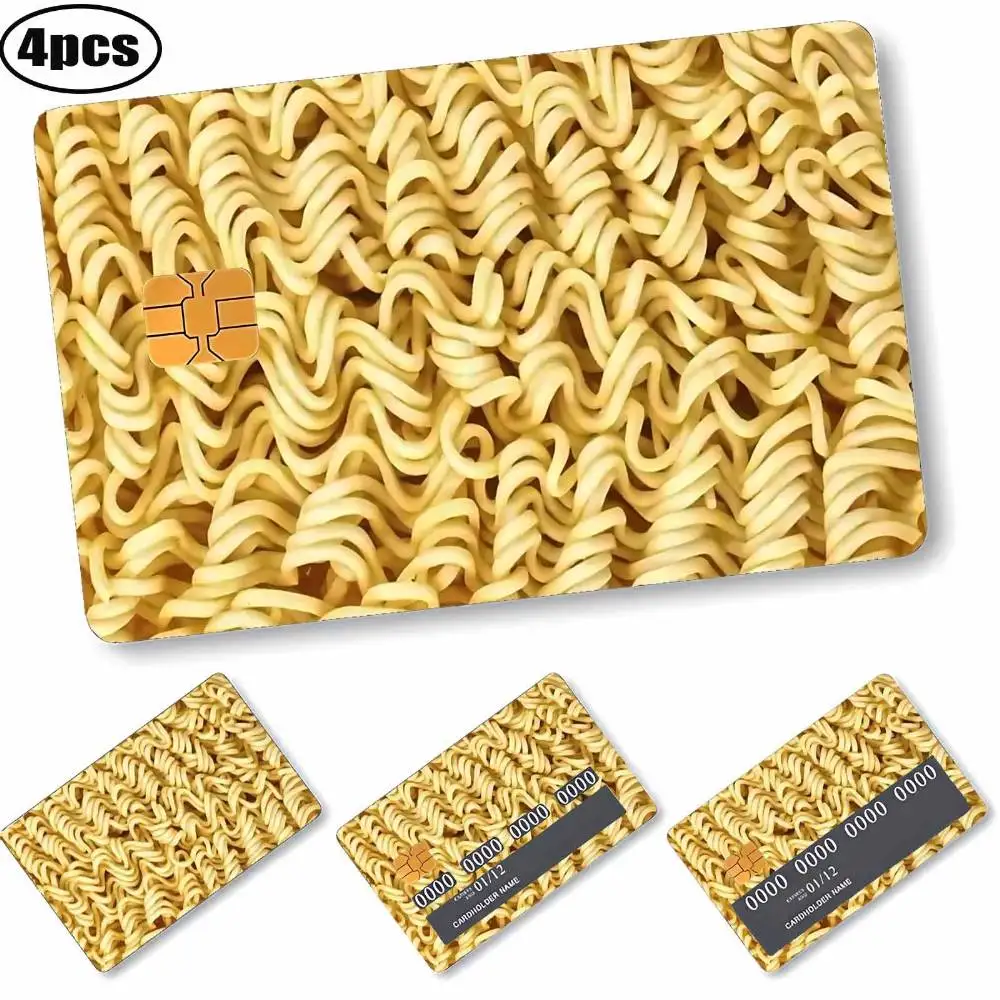 Anime Ramen Noodle Credit Card Decal Peelable Shiny PVC Sticker For Debit EBT Metro Bank Cards Food Lovers