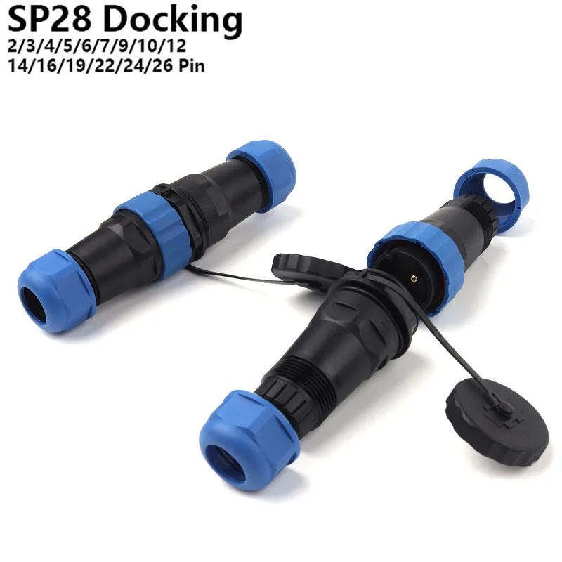 

SP28 IP68 Docking plug socket waterproof connector 2-26Pin Electric Used For power Cable industral Connectors Aviation Plug