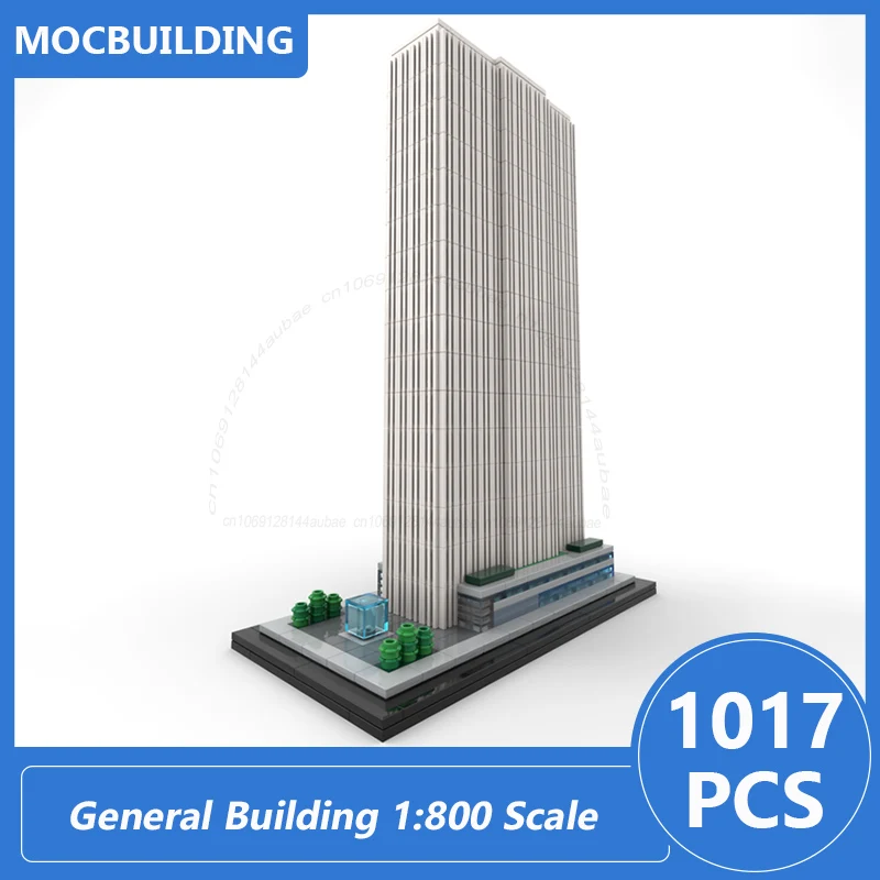 General Building 1:800 Scale Manhattan Architecture Model MOC Blocks DIY Assemble Bricks Display Collection Toys Gifts 1017PCS