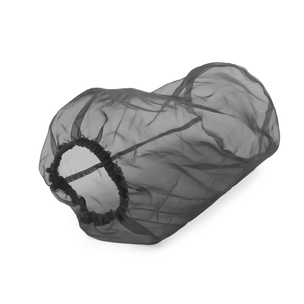 Black Filter Mesh Cover Cold Air Conical Intake Replacement Spare Tool Washable Water Repellent Polyester cloth