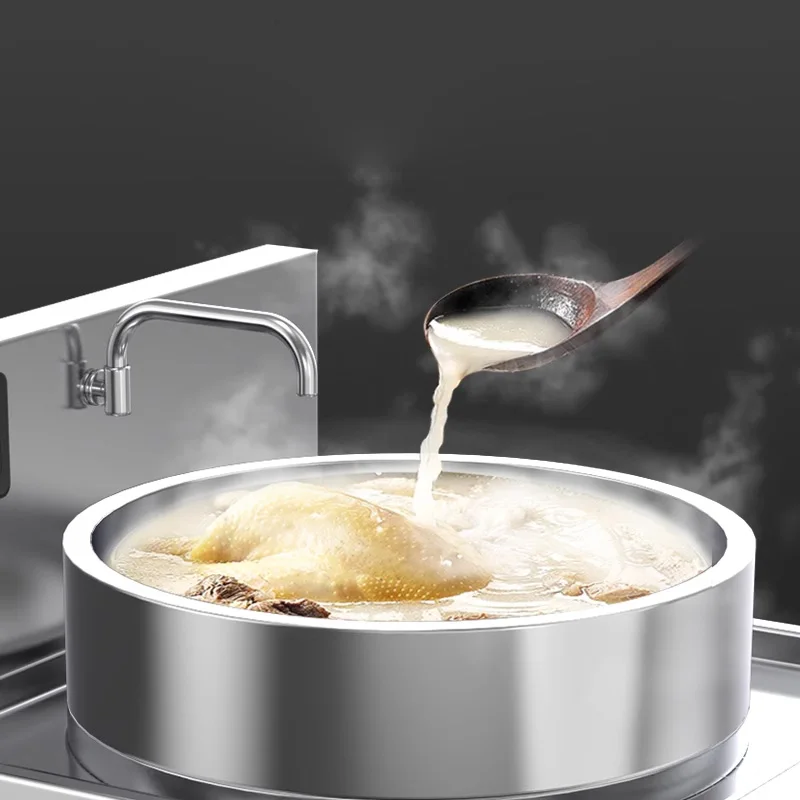 Commercial KITCHEN ซุปเนื้อแกะหม้อซุปเนื้อหม้อ 6KW/8KW ไฟฟ้าหม้อหุงข้าวไฟฟ้าซุปเตาขนาดใหญ่ความจุตุ๋นเนื้อไฟฟ้า