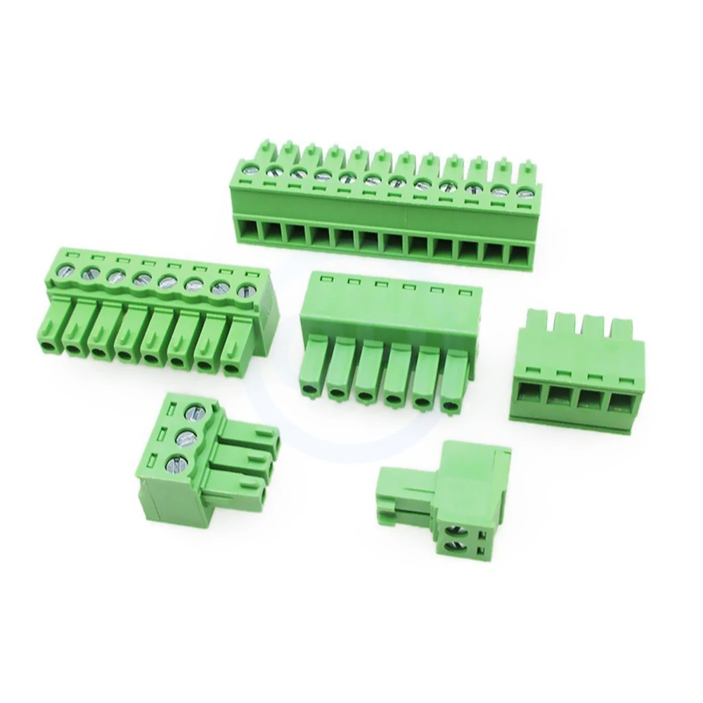 (10 Sets) 15EDG KF2EDG 3.5mm 3.81mm 5.08mm PCB Screw Terminal Block 2~14Pin Male Plug Female Socket Pin Header Wire Connector