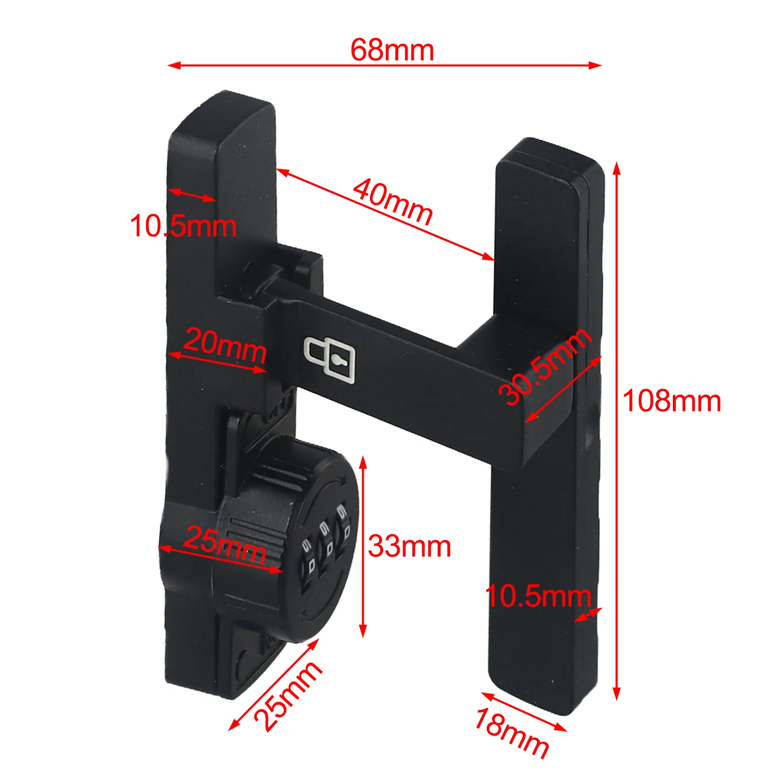 Secure Your Home Degrees Sliding Door Lock Interior Door Bolt Keyless Entry Matte Black Finish Zinc Alloy Construction