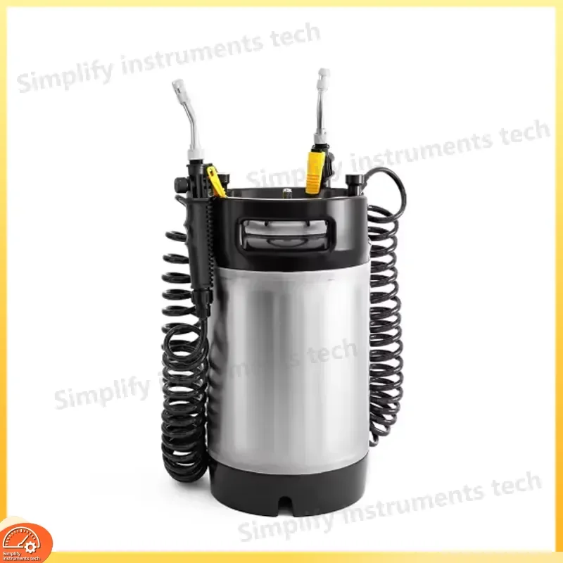 2.5 Gallon Car Wash Bucket for Window Tinting PPF Installation Airless Sprayer Tool with Dual Water Pipes Auto Detailing