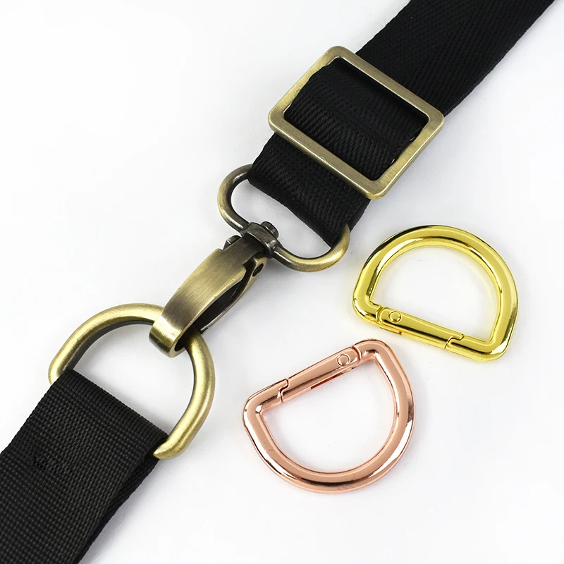 5/10Pcs Metal Buckles for Bag Strap D Rings Clasp Belt Webbing Clip Buckle Spring Keyring Carabiner Snap Hooks DIY Accessories