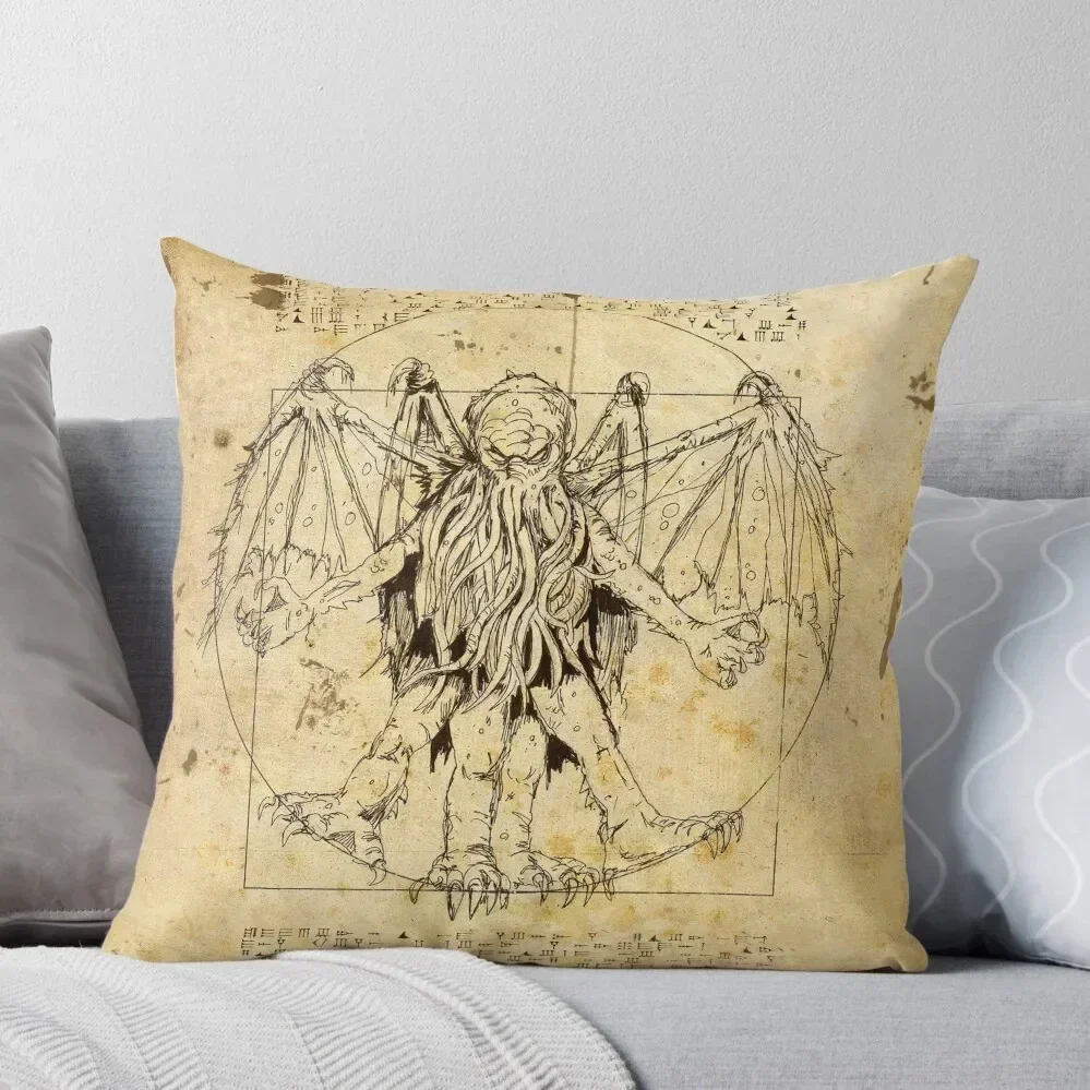 Cthulhu Vitruvian Throw Pillow Cushions Christmas Covers For Cushions bed pillows pillow