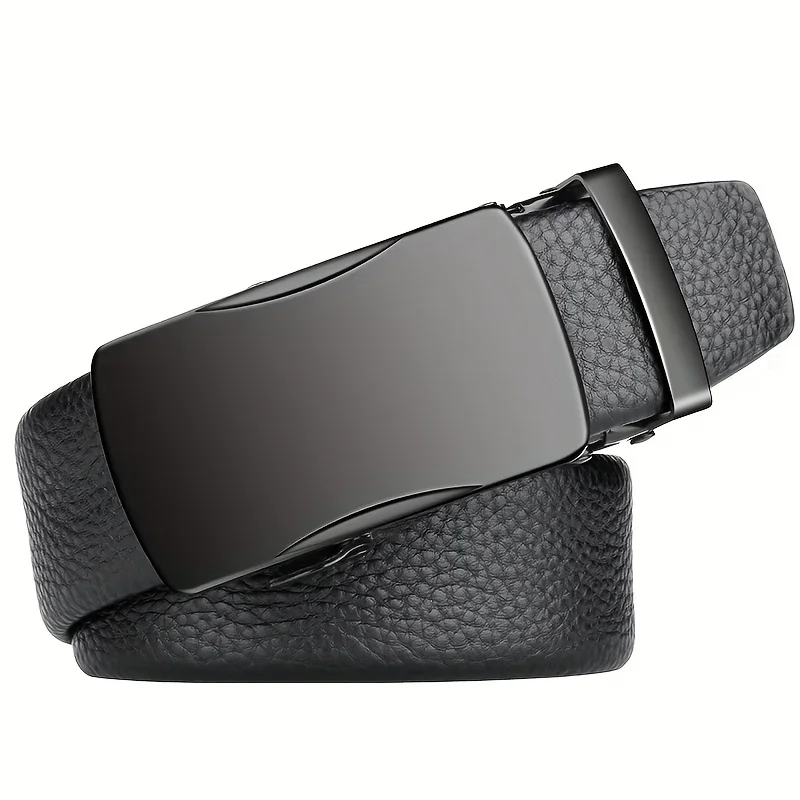 New Men's Belt Casual Fashion Automatic Buckle Business Leather Belts For Men Jeans High Quality Strap Ideal Gift Choice image 6