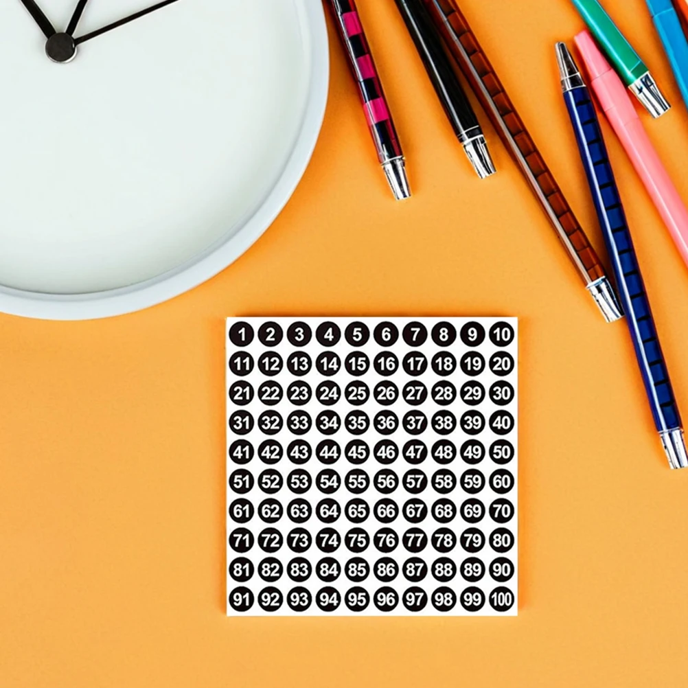 

5000 Pcs Number Stickers Colorful Labels Consecutive Consecutively Numbered Applique