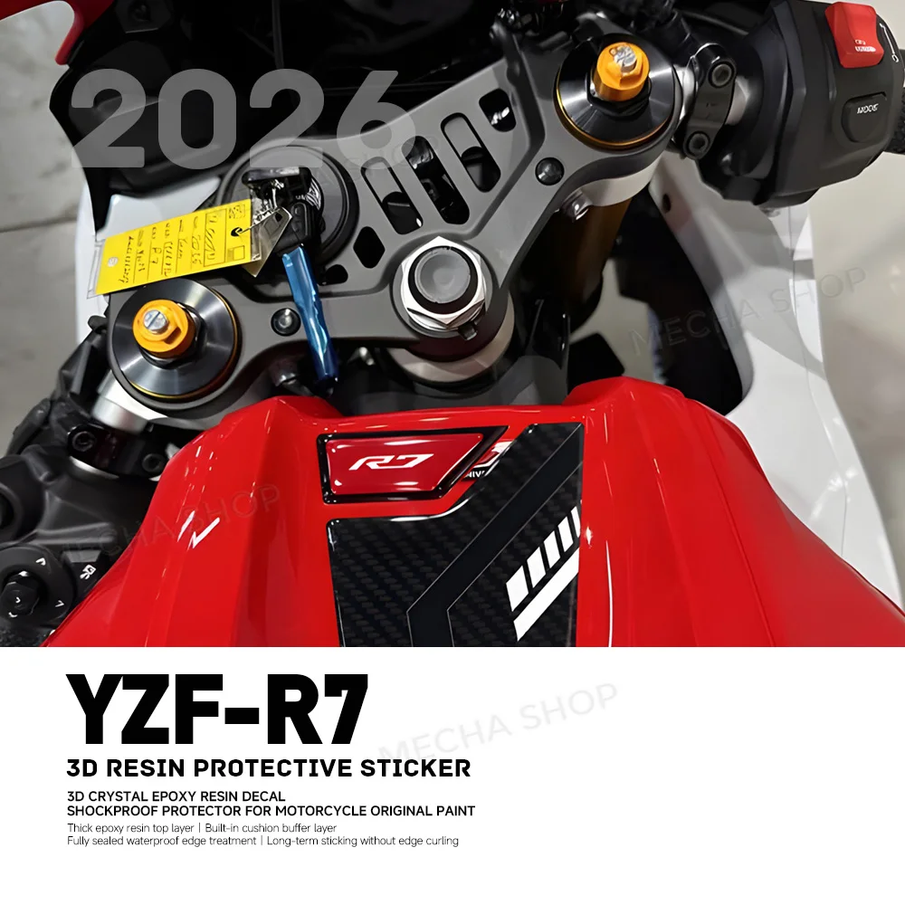 3D Sticker Decal Kit for the Upper Tank Area For YZF-R7 R 7 2026