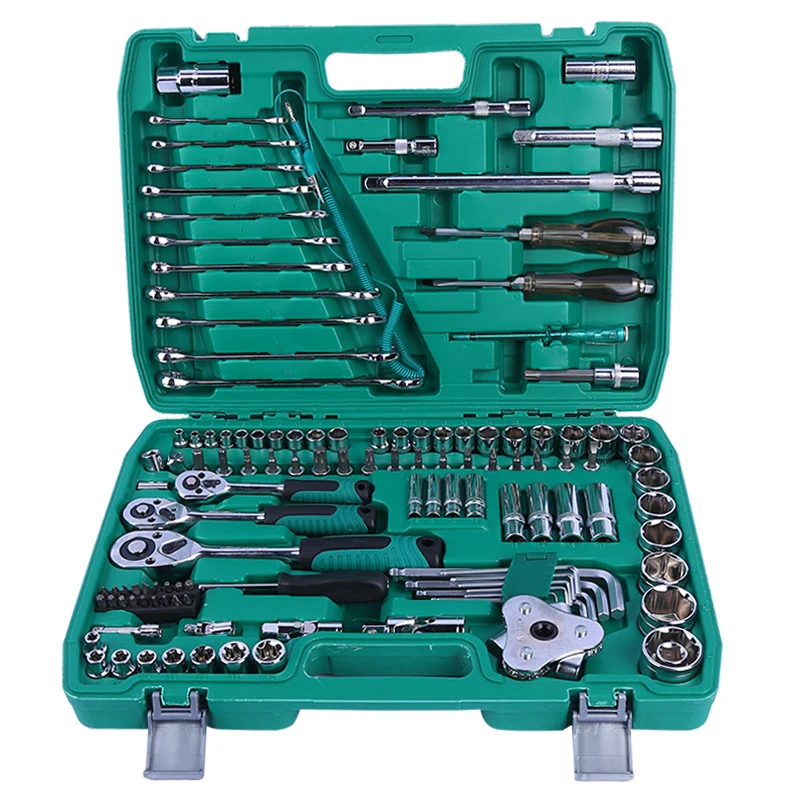 

121 Pcs Wrench Set Tool Kit For Car Tool Screwdriver And Bit Ratchet Torque Quick Wrench Spanner Wrench Socket Key Hand Tools