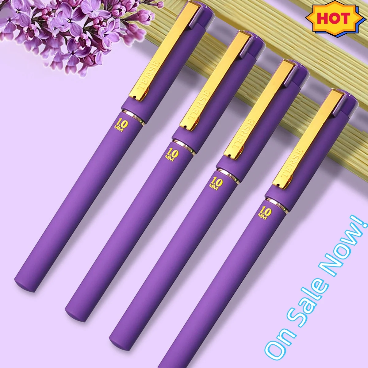 

Cheap stuff yellow&green&purple gel ink ballpoint elegant pen cute kawaii things aesthetics Office accessories stationery items