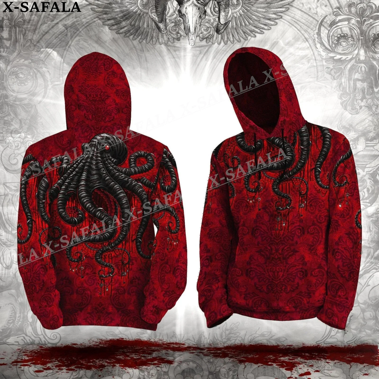 

Punk Psychedelic Octopus 3D Print Zipper Hoodie Man Female Pullover Sweatshirt Hooded Jacket Jersey Coat Tracksuits-5