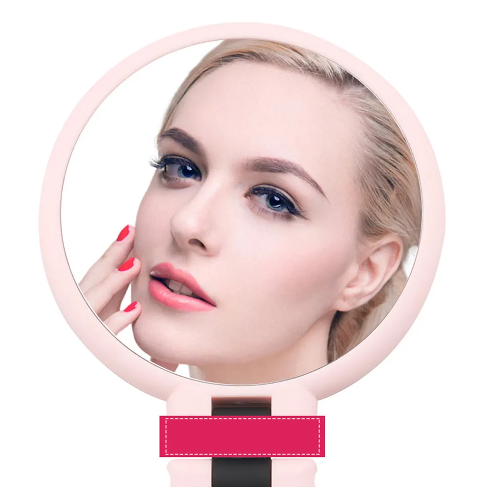 

Зеркало для макияжа с 2-кратным увеличением, двустороннее, в пластиковой раме, со стеклянной поверхностью, портативное, для быстрой коррекции макияжа, с увеличением
