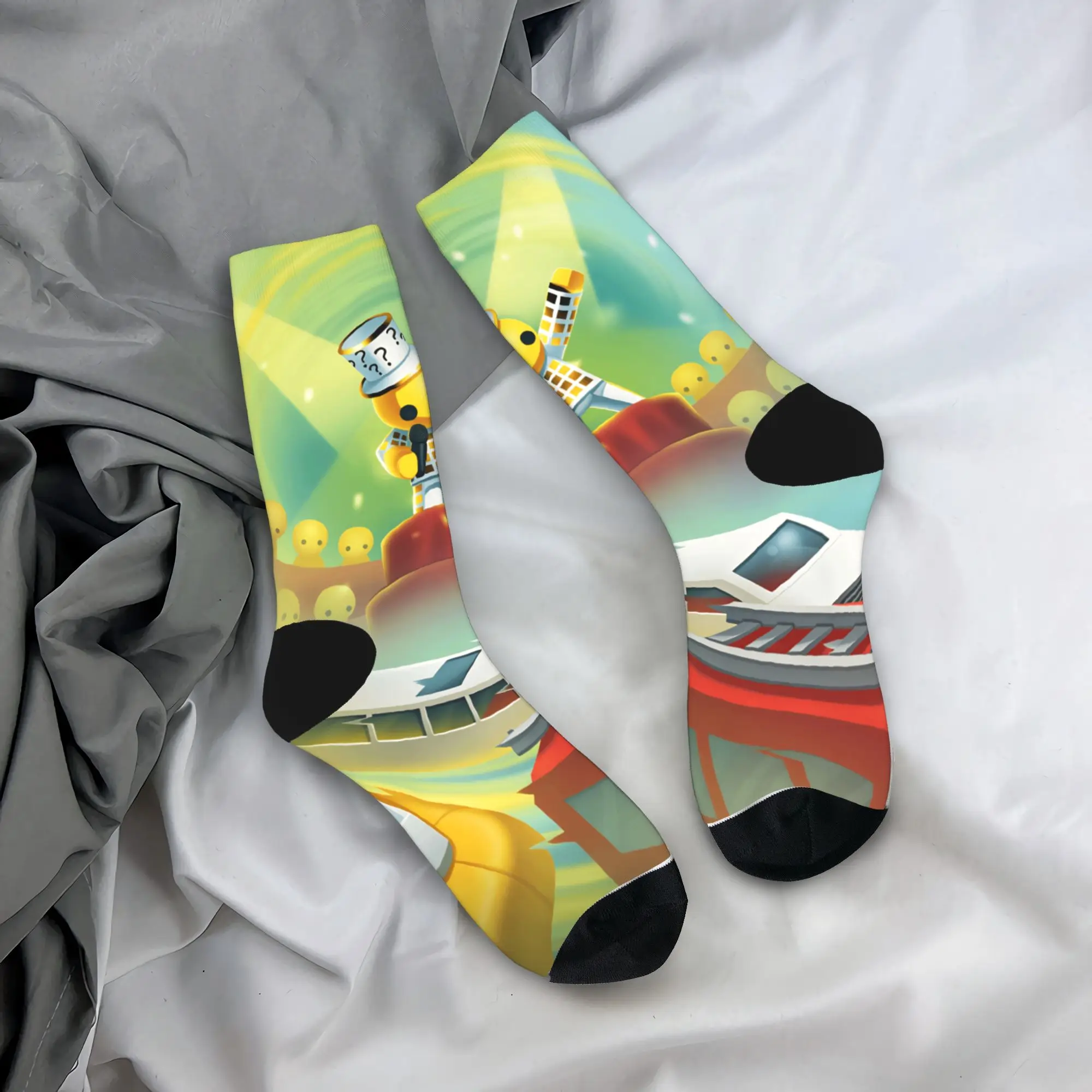 W-Wobbly L-Life Online Game Meias Padrão Moda Meias Primavera Meias Antiderrapantes Homens Ao Ar Livre Meias Macias Quentes