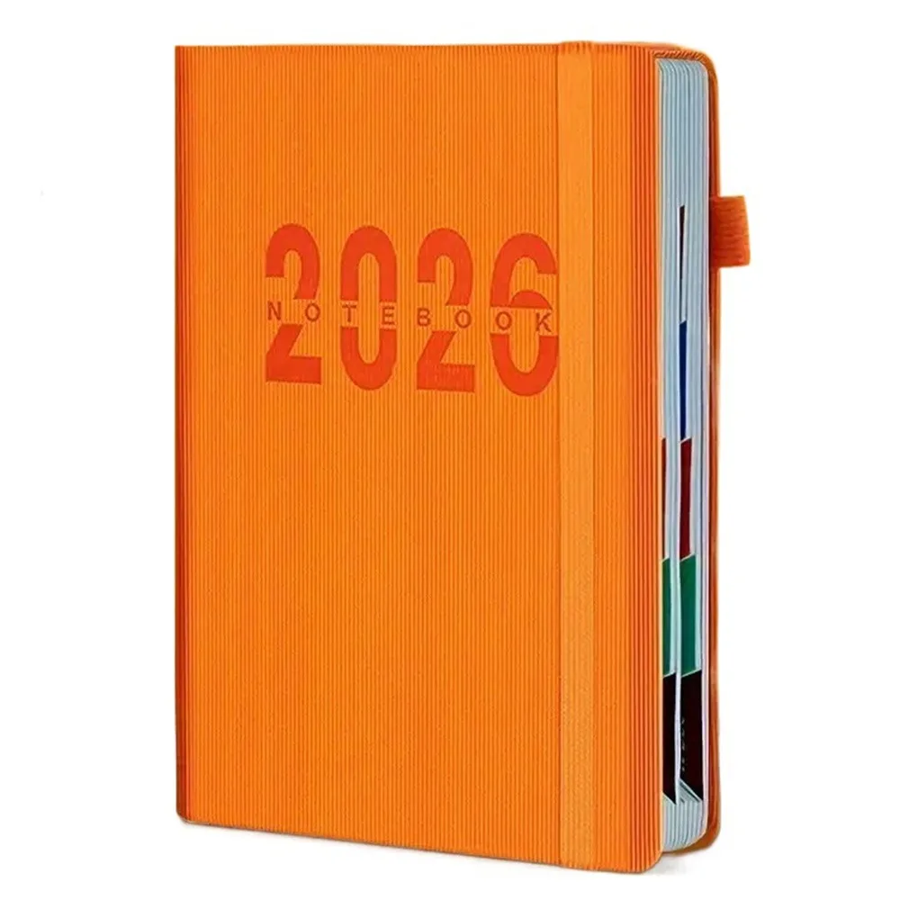 

English 2026 Schedule Planner Notepad Wear-resistant Bookmark a5 Agenda Planning Notebook Portable Simple