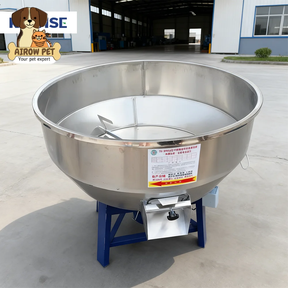 AIROW Flat Bottom Stainless Steel Feed Mixer Machine With Electric Motor or Diesel Engine for Farm and Home Feed
