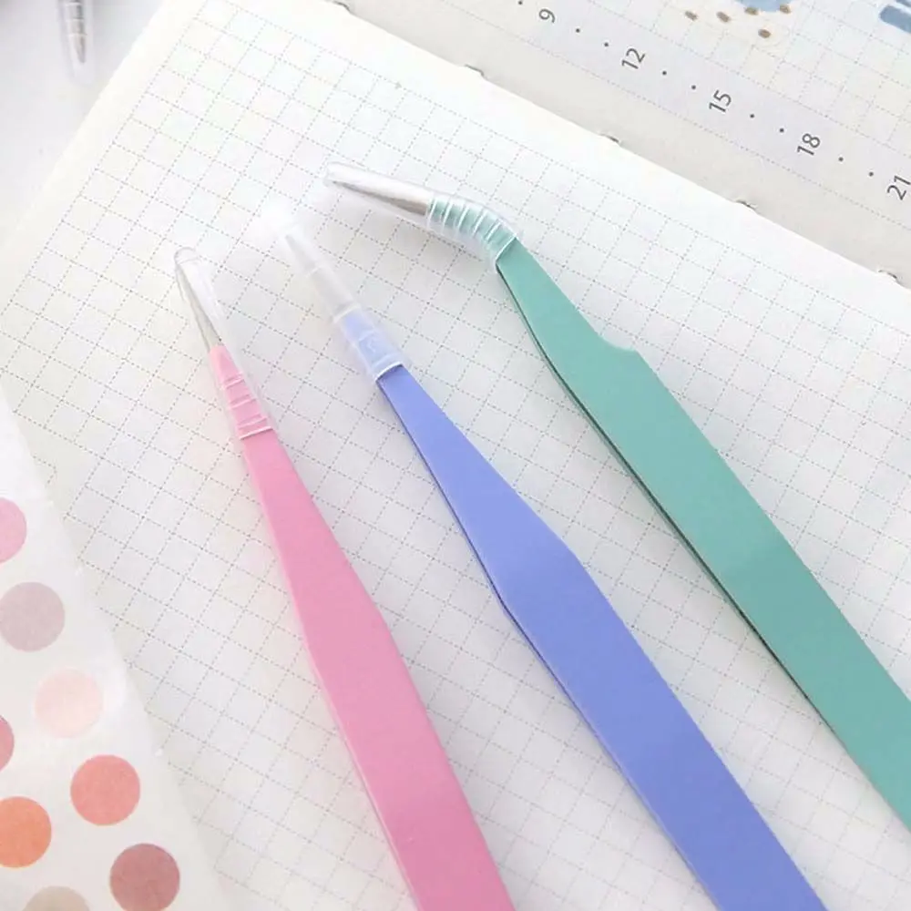 Tape Notebook Accessorise Picking Tool Journal Accessorise Tape Sticker Tool Nipper Tweezers Macaron Color Nail Tweezers