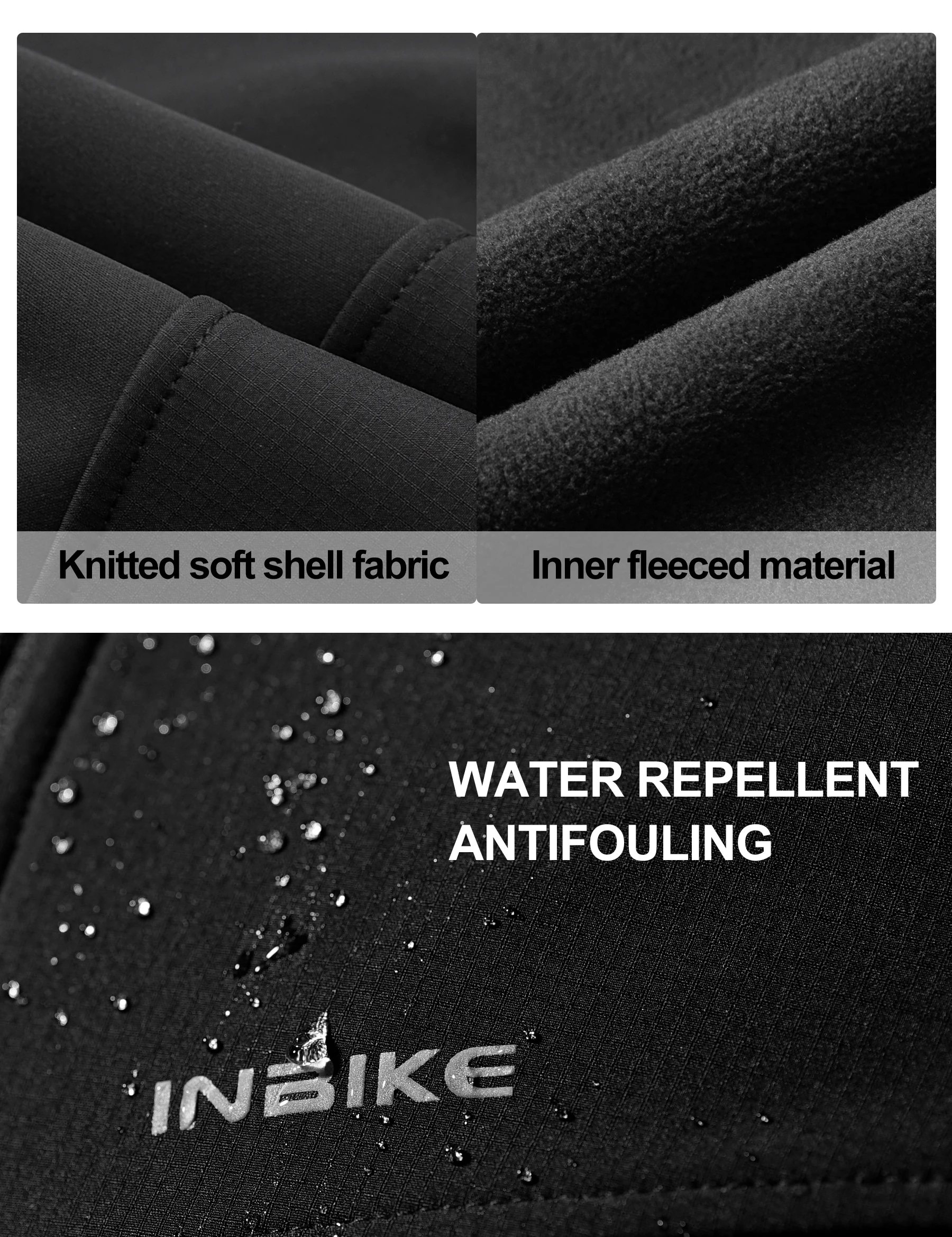 INBIKE Man Cycling Jackets Winter Windbreaker for Men Hooded Warm Thermal MTB Bike Jackets for Riding Windproof Bicycle Clothing