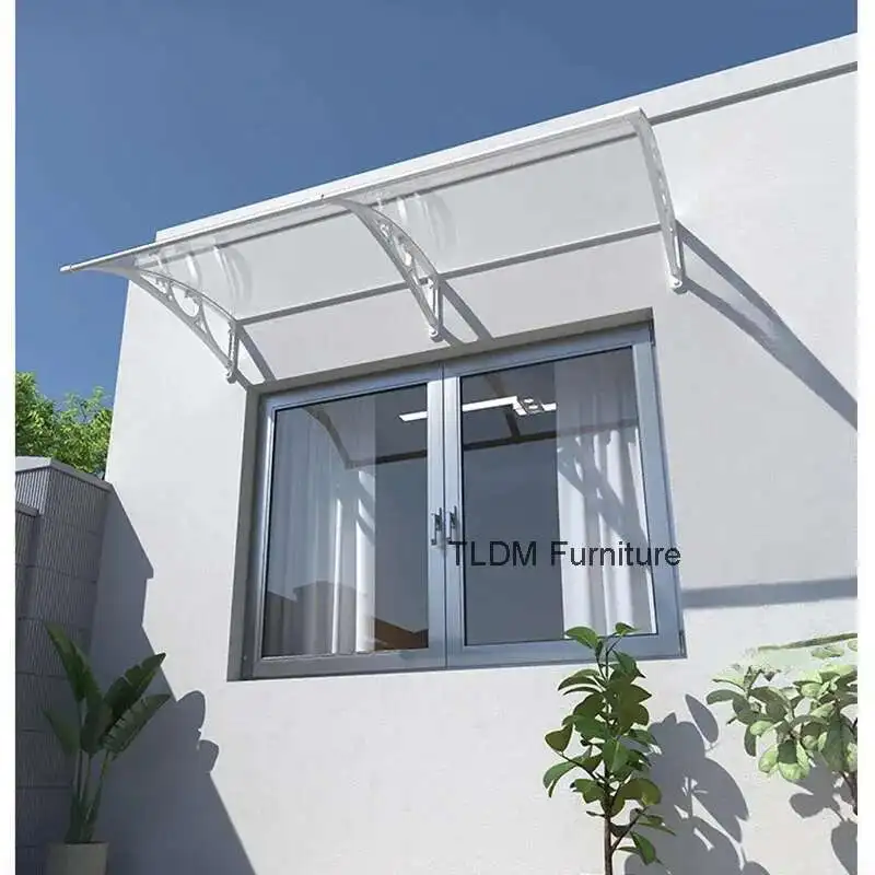 

New Transparent Awning for Courtyard Modern Aluminum Alloy Silent Awnings Simple Household Outdoor Waterproof Awning for Balcony