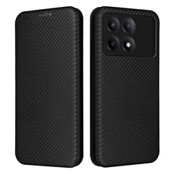 POCO X6 PRO 5G X5 F5 F6 Luxury Leather Case Flip Carbon Fiber SKIN Magnet Book Cover For Xiaomi POCO M6 X5 X6 F5 F6 PRO 5G Bags