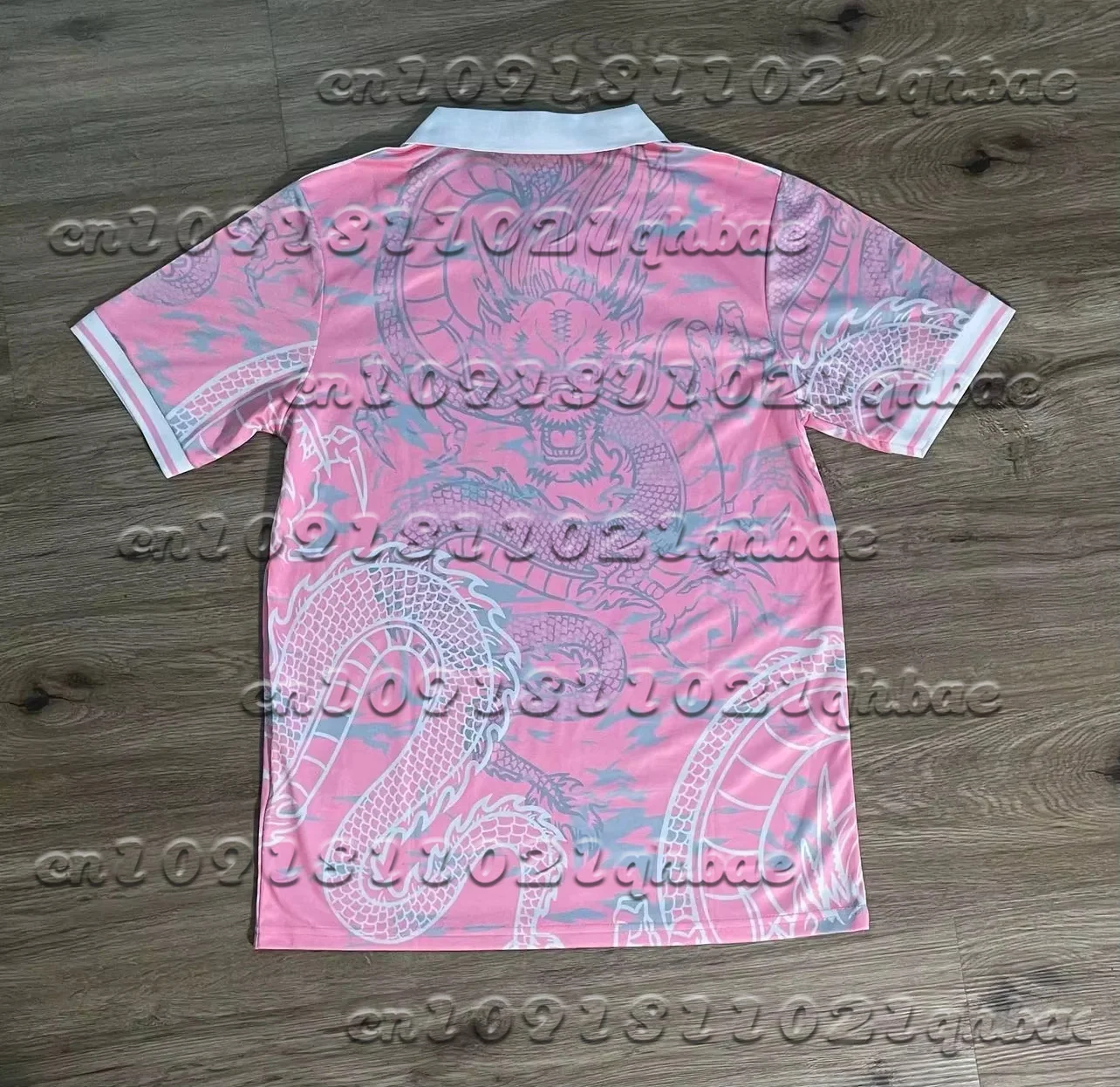 2025 Nowa damska koszulka polo do piłki nożnej Casual Dragon Pattern Oversized Street Fashion Koszulka z krótkim rękawem Luźna codzienna koszulka polo