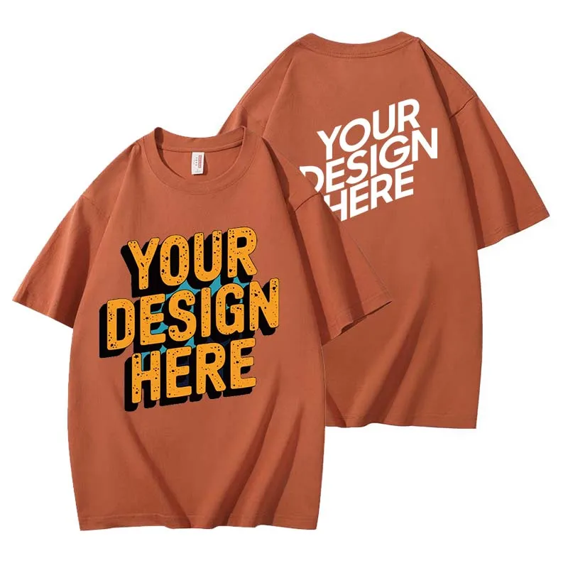 Premium 220gsm 100% Cotton Heavyweight T-shirt - Free Custom Printing Included - Best Value Store Favorite Hm-x5