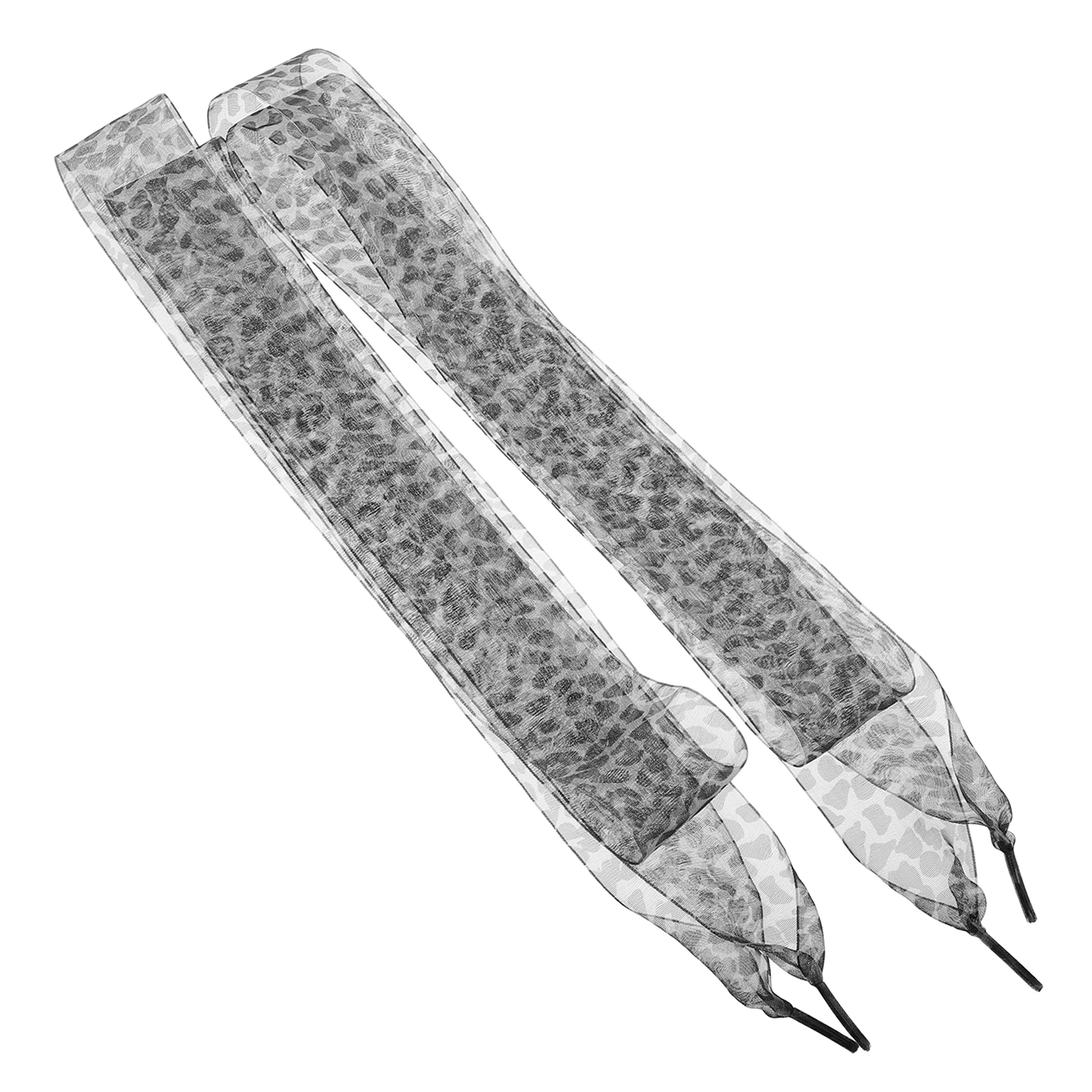 

1 Pair 4CM Wide Shoelace Silk Yarn Lace Athletic Grey Animal Print Stretch Laces for Sneakers Shoe Accessories