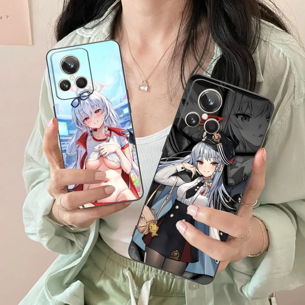 Blue Archive Haruna Phone Case for Realme 15 14 13 12 11 10 9 Pro Plus T i Lite 5G Soft TPU Shockproof Cover