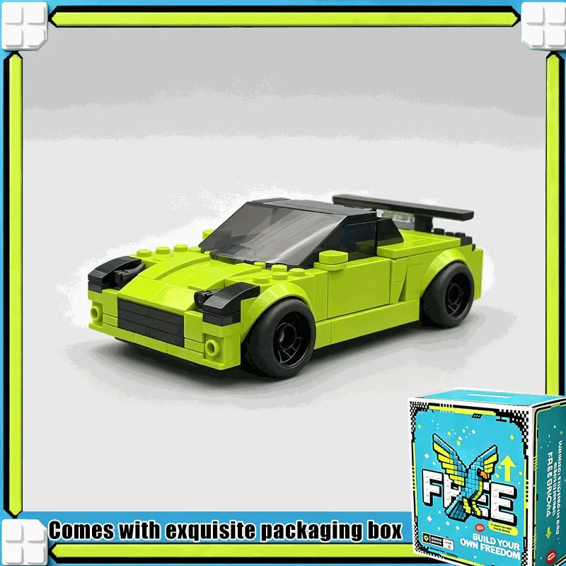 267PCS Classic Roadster Sports Car Green Body Model Building Blocks Technical Vehicle Assembly Toy DIY Display Collection Gift